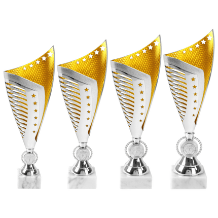van der Storm Sportprijzen AK 5041Beker goud-zilver in 4 maten 33-37 cm