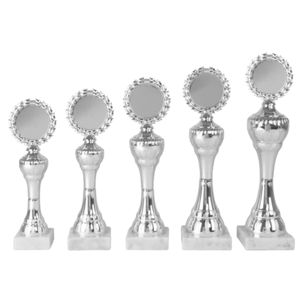 van der Storm Sportprijzen AS 3075 SERIE ZILVER IN 5 MATEN 22.5-29.5 CM