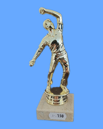 van der Storm Sportprijzen Cricketbowler op voet goudkleur ca. 13 cm