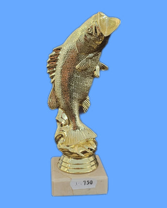 van der Storm Sportprijzen Gouden vis op voet ca. 13 cm.