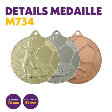van der Storm Sportprijzen M 734 Voetbalmedaille