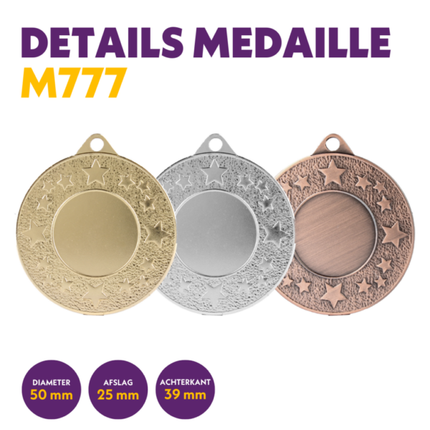 van der Storm Sportprijzen M 777 Voetbalmedaille en 25 mm afslag