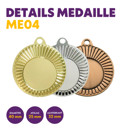 van der Storm Sportprijzen ME 4 medaille voor 25 mm afbeelding