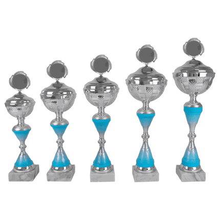 van der Storm Sportprijzen AK 5461 ZILVER-BLAUWE SERIE 5 MATEN 37.5-48 CM