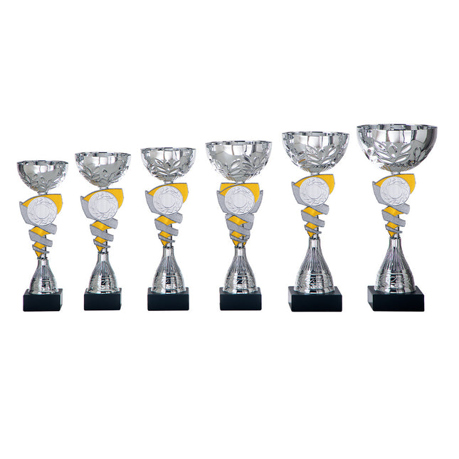 van der Storm Sportprijzen AK 5575 beker zilver-goud in 6 maten 26-32.5 cm