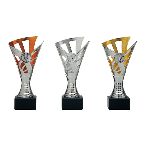 van der Storm Sportprijzen AR 1230 beker goud-zilver-brons 18.5-22.5 Cm