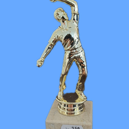van der Storm Sportprijzen Cricketbowler op voet goudkleur ca. 13 cm