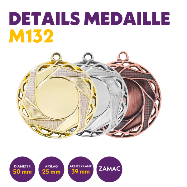 van der Storm Sportprijzen M 132 medaille voor 25 mm afbeelding