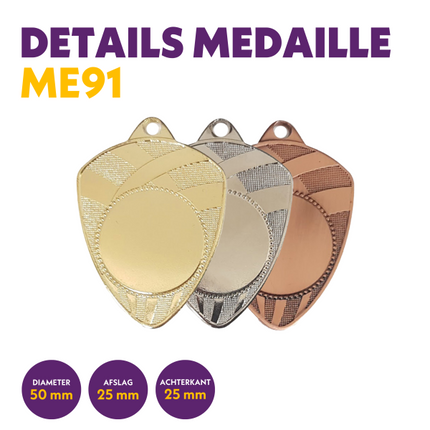 van der Storm Sportprijzen ME 91 medaille voor 25 mm afbeelding