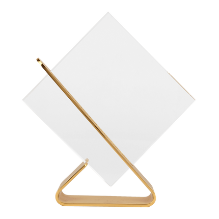 van der Storm Sportprijzen NADIA LUXE GLAS AWARD MET GOUD-ZILVER  STANDAARD 19 CM MET LUXE DOOS