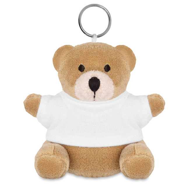 van der Storm Sportprijzen Teddybeer sleutelhanger met opdruk op T-shirt
