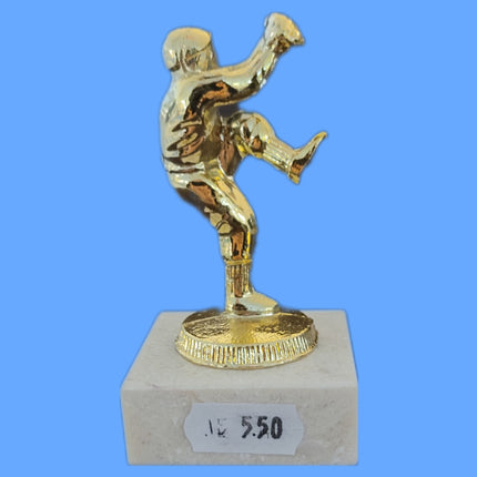van der Storm Sportprijzen Werper op voet  (klein)  Goudkleur ca. 8 cm