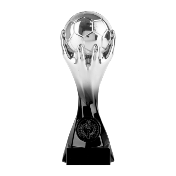 van der Storm Sportprijzen WPT 021.94 Voetbal trofee zwart-zilver 15 Cm